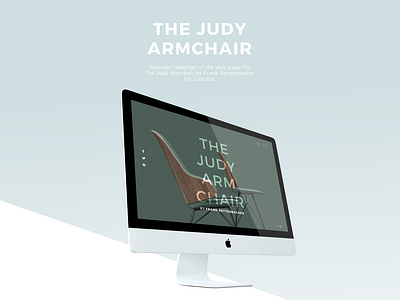 The Judy Armchair - Concept Redesign landing page concept landing page design product catalogue product website redesign website