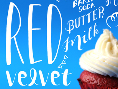 Hand Lettering Cupcake Recipe Poster