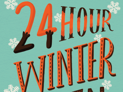 24 hour winter in Florida florida hand lettering lettering orlando texture typography winter