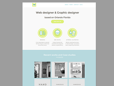 Website update blog branding flat web design wordpress