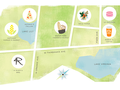 Winter park hangout map coffee compass farmers market icon macaron map orlando