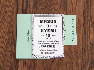 Letterpress Wedding Invitation