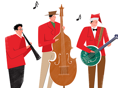Merry Christmas! christmas holidays illustration instrument music musician trio