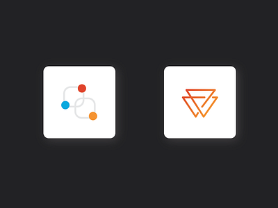 logo marks brand connection flat icon identity logo mark minimal site symbol triangle