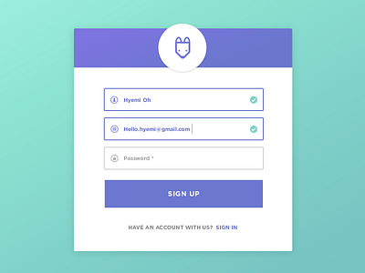 Daily UI 001 - Sign Up button dailyui flat form fox interactive login minimal signup ui