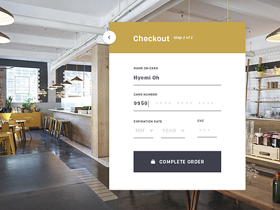 Daily UI 002 - Credit Card Checkout checkout credit credit card dailyui ecommerce flat form interactive minimal modern shop ui