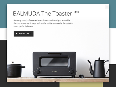 eCommerce Shop 012 balmuda button cart dailyui ecommerce flat interactive minimal shop toaster ui