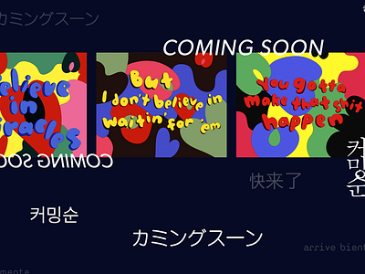 Coming soon edit korean pop art typography