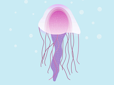 Jelly Fish blue editorial editorial design editorial illustration fish graphic design illustration jelly fish ocean sea vector