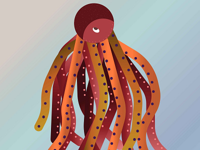 Octopus adobe illustrator concept art editorial design editorial illustration graphic design illustration ocean octopus sea creatures sea food vector