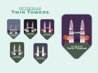 Petronas Twin Towers, Kuala Lumpur, Malaysia adobe illustrator concept art design editorial design graphic design iconic building iconic icon icons illustration illustration design illustrations petronastwintowers photoshop poster vector