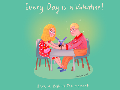 Everyday is a Valentine! children book comic couple illustration design editorial graphic design illustration ipad pro love birds lover procreate valentine