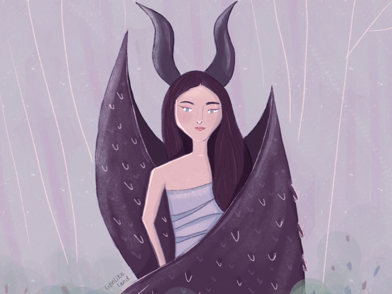 Disney Maleficent childrenbook disneycharacter editorial movieposter procreateapp procreate illustration illustrations disneymaleficent