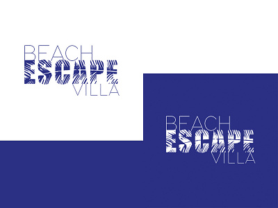 Beach Escape Villa Logo art direction branding branding design design event branding illustration logo typography vector