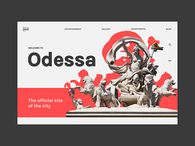 The official site of Odessa - Redesign concept concept design kiev odessa typography ui ukraine ux web website