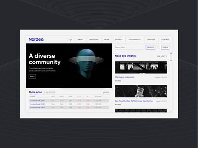Nordea. Redesign concept branding concept design kiev typography ui ukraine ux web website