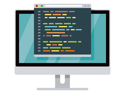 Coding Icon code coder coding computer flat design icon illustration programming vector