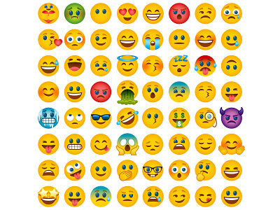 Emoticon Icon Set cute emoji emoticon emotion face icon icon set illustration symbol vector