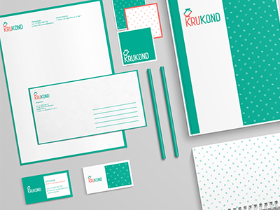 Krukond stationary business card frame identity pattern