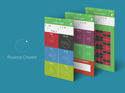 Roulette Cheater app app casino cheater design flat gambling roulette