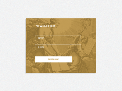 Newsletter Subscriber Form blue clean flat gold landing luxury typography ui web wip