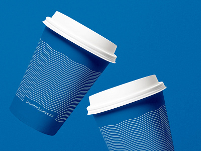 Blue Cup branding identity lines logotype