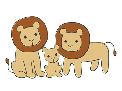 Gay Pride (pun intended) animation family gay illustration lgbt lgbtq lions pride pun queer smiley central