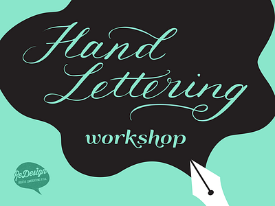 Hand Lettering poster design pen print workshop