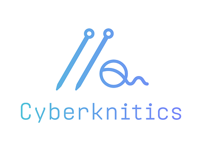 Cyberknitics - Logo for my Masters Thesis cyborg knitting logo
