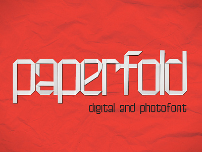 Paperfold Typeface - Digital & Photofont display font paper paperfold photofont typeface