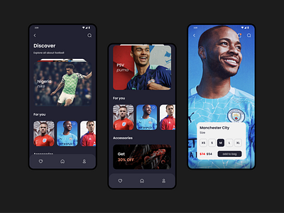 store soccer ⚽️ app design ecommerce store ui visual