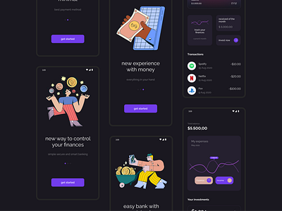 finance app 💸 app design finance illustration ui visual