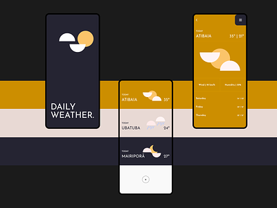 ☀️ daily weather. app design ui visual weather.