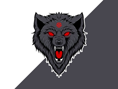 Gray Coyote Head Mascot by Aloysius Patrimonio