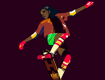 MOJO adobe illustrator character character art illustration skateboard stunt man