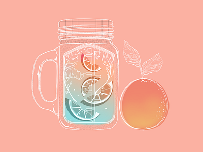 Mojito colours drink fruit grapefruit mojito summer vibes