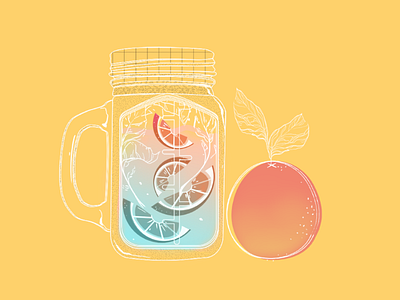 Mojito colours drink fruit grapefruit mojito summer vibes
