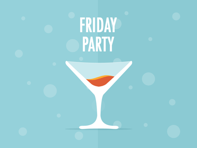 Friday Party Cocktail animation card drink flat free friday fun gif icon motion party weekend