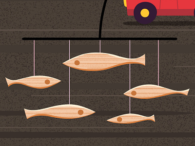 Mobile fish illustration kolbisneat mid century mobile