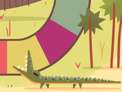 Crocodilia alligator andrew kolb crocodile illustration jungle kolbisneat