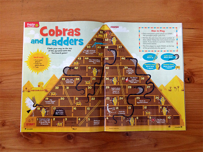 Cobras and Ladders Game andrew kolb chickadee magazine illustration kolbisneat