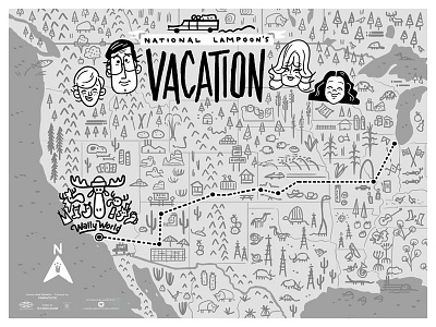 Vacation Sketch 1 andrew kolb illustration kolbisneat mondo national lampoon vacation