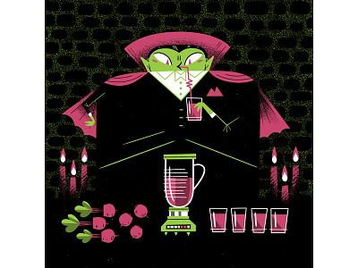 Vegetarian Vampire (Variant) andrew kolb beets commission illustration kolbisneat vampire vegetarian