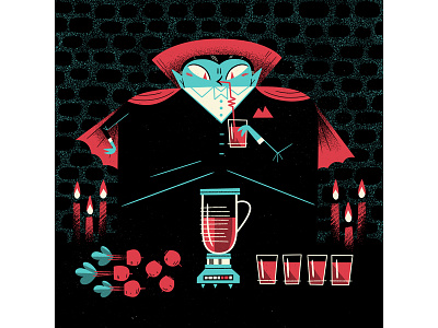 Vegetarian Vampire andrew kolb beets commission illustration kolbisneat vampire vegetarian