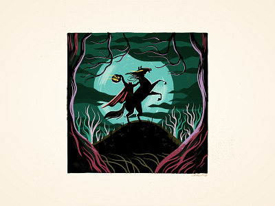 The Headless Horseman andrew kolb headless horseman illustration kolbisneat planet pulp public domain