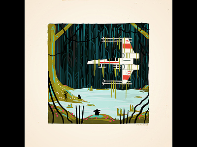 There is No Try andrew kolb illustration kolbisneat planet pulp star wars the empire strikes back