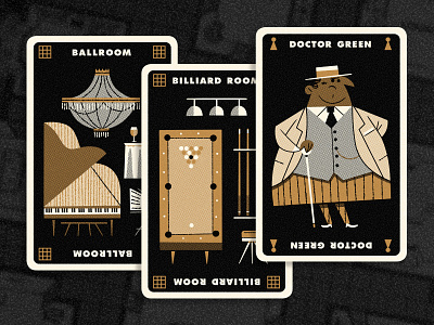 Clue Hand 1 andrew kolb board game clue cluedo illustration kolbisneat limited palette personal project