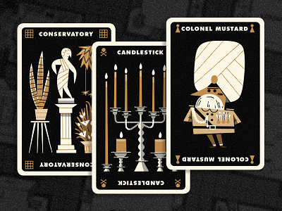 Clue Hand 2 andrew kolb board game clue cluedo illustration kolbisneat limited palette personal project