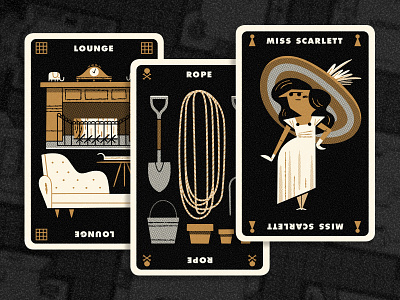 Clue Hand 6 andrew kolb board game clue cluedo illustration kolbisneat limited palette personal project