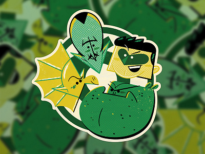 Green Lantern Corps Sticker andrew kolb dc green lantern illustration kolbisneat slaptastick sticker
